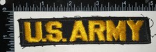 Cold War Army Gold & Black Uniform Tag Tape TWILL Patch US MADE