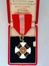 c.1932 Order of the Crown of Italy Enamel Award Medal - Original Box picture