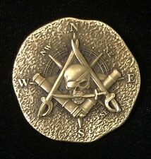 Piece of Eight Pirate Challenge coin Freemason Masonic, 1.75