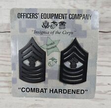 U. S. MARINE CORPS BRASS BLACK RANK PINS MGYSGT MASTER GUNNERY SERGEANT USMC NEW picture