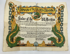 Dember 14,1946 WWII Original Domain of the Golden Dragon RULER OF 180TH MERIDIAN picture