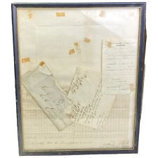 Civil War 1860's Documents Paperwork Death Announcements Reports Framed picture