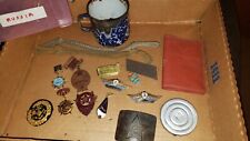 WW2 RUSSIAN 17 Piece Lot Relics MEDALS PINS BELT BUCKLE CUP MISC MILITARY ITEMS  picture