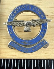Royal Air Force Comforts Committee Lapel Pin Voluntary Worker Enamel Badge WW2