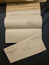 WW2  Pilot Flight application. Signed LT F.A. BROSSY. Endurance Record Holder.  picture