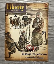 Vintage Liberty Magazine March 21, 1942 World War Two “Mission To Moscow” Hitler picture