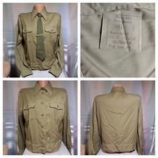 ORIGINAL Soviet Military Females Women Unifurm Shirt 1984 Sz 46 NOS Bonus Tie