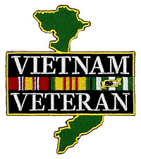 VIETNAM VETERAN SERVICE RIBBON MILITARY IRON ON PATCH EE-164 picture