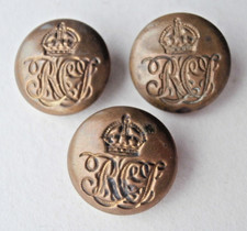 3 x Royal Corps of Invalids Chelsea Pensioners 17.3mm Kings Crown Buttons