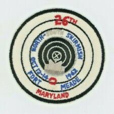 Vintage North South Skirmish Patch WHITE BULLSEYE 26TH 1962 SKIRMISH  MARYLAND  picture