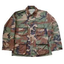 Vtg Military Woodland Field Jacket Men Medium Regular Camouflage Combat Fatigues picture