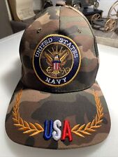 United States Navy Cap USA Embroidered With Camo Design Adjustable nn picture