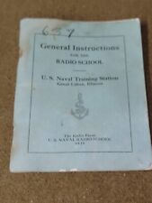 US Navy Radio School Book Dated 1920 picture
