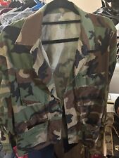 Dark Green Camo Military Jacket Size Small Excellent Condition  picture