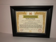 VIETNAM ~ ARMY DISTINGUISHED SERVICE ORDER CERTIFICATE-SECOND CLASS w/Printing