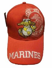 Red US Marine with Marines Logo Baseball  Cap  Adjustable picture
