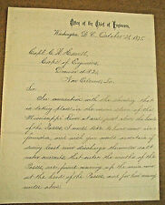 CIVIL WAR GENERAL ANDREW A HUMPHREYS LETTER 1875 picture