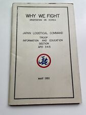 Korean War Military / Documents, Literature Why We Fight Orientation On Korea 51 picture