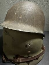 Early WWII US Army M1 Helmet Captain With Rayon Westinghouse Liner picture