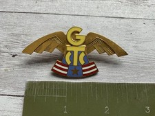 ORIGINAL WWII USAE Labor Services Agency POLISH Labor Service INSIGNIA BADGE PIN