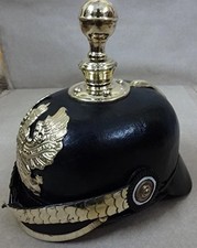 German Prussian Officer Pickelhaube Leather Helmet : Prussian Artillery gift