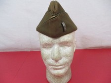 WWII US Army Officer's Wool Overseas Garrison Cap 1st LT Rank - Sz 7 5/8 - NICE