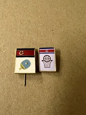 Rare Original North Korea Korean Sports Badges Vintage Basketball Table Tennis