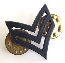 Vintage L G1 US Army Sergeant Black Badge Chevron Insignia Pin 1