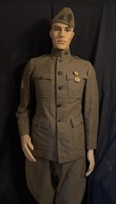WWI Service Coat • FIELD PROMOTED OFFICER REVERT BACK TO SGT w/Green Mohair Cuff