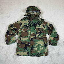 Vintage Military M65 Jacket Mens Large Regular Green Camo Cold Weather Woodland picture