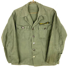 Vintage Us Army Og-107 Button Up Shirt Size Small Green Vietnam Era 70s picture