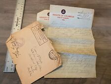 WW1 WWI Army of Occupation Letter Handwritten Home Knights of Columbus picture