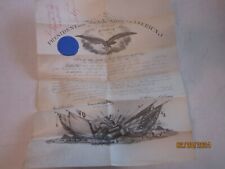 Andrew Johnson Presidential Document Military Commission Aug 20, 1866 Original picture
