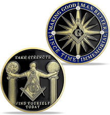 Masonic Square Compass Challenge Coin picture