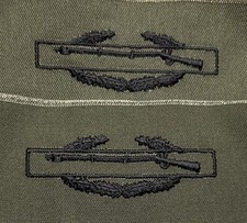US Army CIB’s (2) BDU Sew-On Combat Infantryman Badge OD Green