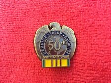 50TH ANNIVERSARY VIETNAM SERVICE RIBBON HAT/LAP PIN picture