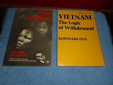 Howard Zinn VIETNAM THE LOGIC OF WITHDRAWL 1968 & PEACE IN VIETNAM 1966 Book Lot picture