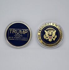 Trump 2024 Save America Again Seal President United States USA Coin GOLD picture