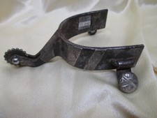 Rare CR CROCKETT STERLING SILVER MOUNTED Single Spur As Found Condition