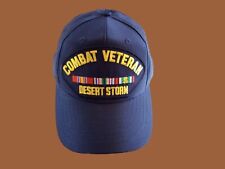 DESERT STORM COMBAT VETERAN HAT OFFICIAL U.S MILITARY BALL CAP U.S.A MADE picture