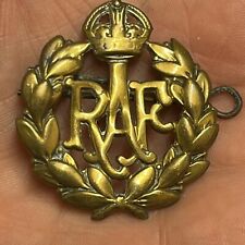 WW2 Royal Air Force RAF brass cap badge picture
