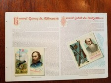 1888 DUKE & Son HEROES OF THE CIVIL WAR GENERALS album page GILMORE / EARLY