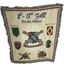 Fort Sill Oklahoma Throw Blanket US Army Military 60”x50” 2D-18th Far Tapestry picture