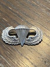 Vintage  WWII Sterling Army Airborne Paratrooper Jumping Wings Pin picture