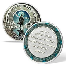 Memento Mori Coin Gothic Time Traveler Themed Token Daily Stoic Challenge Coin