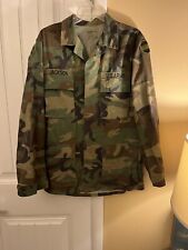 US Army Woodland Camouflage Fatigue Jacket Small-Long 1st Sustainment Command picture