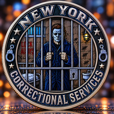 New York Correctional Services Horror Challenge Coin 2 side Halloween Gift