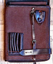 Vintage Leather Military Bag Map Rare Case Tablet Planshet Soviet Army Avgan uss picture