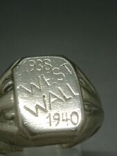 German WW2 Original West Wall 1938–1940 Sterling Silver Soldiers Ring Size 10 picture