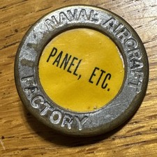 WWII Era Naval Aircraft Factory Employee ID Badge